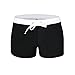 Men's Beach Swimming Trunks Boxer Brief, Black, Size Large(fits like US Medium)