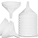 Small Dispensers Clear Plastic Funnels -10 Pack for Laboratory Chemicals, Science Party, Bottle Filling, Perfumes, Essential Oils, Kitchen, Arts & Crafts Supplies