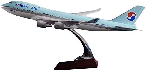 Marrsto Resin 47Cm Boeing 747 Aircraft Model Air Korean Airlines Airplane Model Korea Plane Airway Airbus Korea B747 Static Model