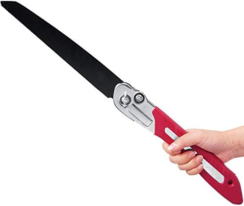 コモライフ 粗大ゴミ分別のこぎり 刃渡り約22cm お得 折りたたみ 収納ポーチ付 ロックボタン パイプ じゅうたん 衣装ケース 片刃 握りやすい 解体