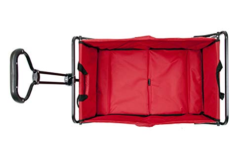 Mac Sports Collapsible Folding Outdoor Utility Wagon, Red (Renewed)
