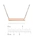 GlitterLounge Horizontal Bar Necklace .925 Sterling Silver Rose Gold-Tone CZ Accent Free Jewelry Box