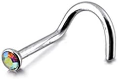 Jeweled 18G(1.0MM) 316L Surgical Steel Nose Piercing jewelry
