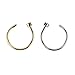 Set Kit of 2 Surgical Steel 20 Gauge 8mm Open Nose Rings Hoops Studs Piercings In Silver And Gold Plated Colours By VAGA