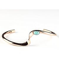 TSKIES - Pulsera de cobre turquesa auténtica Navajo hecha a mano con joyas americanas nativas de 6.5 in