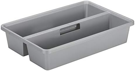 Sunware Nesta Caddy with in-Mould Labelling Decor, Silver, Large Size