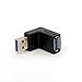 BSHTU USB 3.0 Adapter 90 Degree Right Angled Gender Changers USB Connector Type A Vertical Male to Female Extender L-Shape Plug 2Pcs (UP)