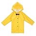 Age 2-10 Years Kids Hooded Button Down Long Jacket Bow Lightweight Raincoat