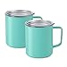 Maars Townie Insulated Coffee Mug, 14 oz | Double Wall Vacuum Sealed Camp Cup | 2 Pack - Mint