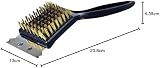 Kingfisher BBQBRUSH BBQ Bristle Cleaner Brush with Metal Scraper Black Brass view 3
