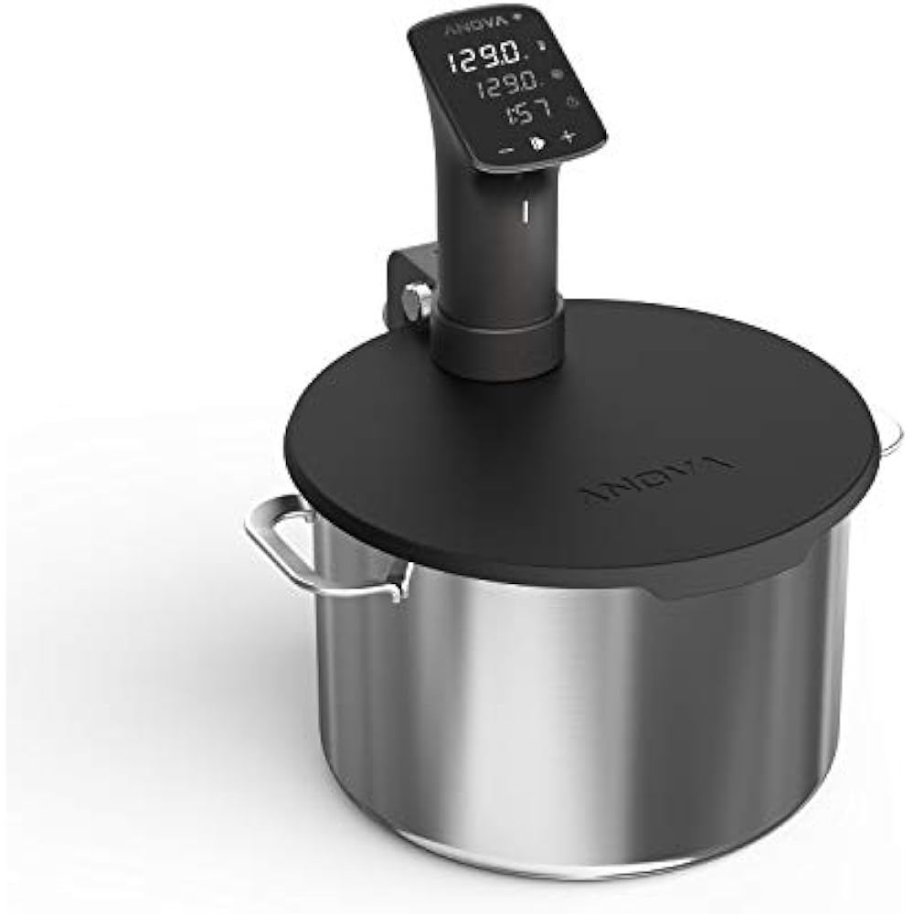 Sous Vide Precision Cooker Lid, Fits 10.5" Pot, Black Kitchen & Dining