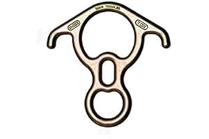 Rock-N-Rescue Steel Rescue 8 with Ears | High-Strength Steel for Controlled Descents | 40kN Breaking Strength | Ideal for Arborists, Outdoor Adventurers, Rescue Gear