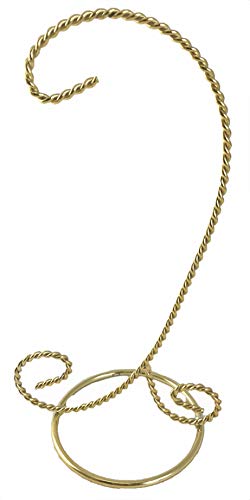 JWM Braided Metal Holiday Ornament Display Hanger (Gold)