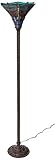 Warehouse by Tiffany's 1509-BB75B Dragonfly Tiffany-Style 72-Inch Torchiere Lamp