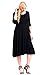 Modern Kiwi Long Sleeve Flowy Maxi Plus Size Dress Black 3X