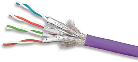 CAT7A CMR 1000 MHZ S/FTP 1000FT Spool Grey 22/23GA. Solid Bare Copper