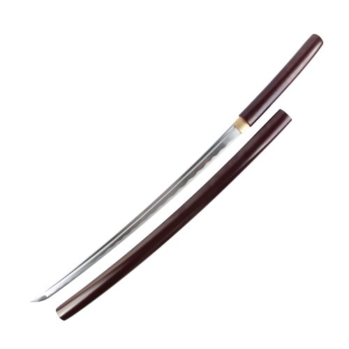 40 inch shirasaya, 1045 carbon steel blade, burgundy scabbard F-906-RD