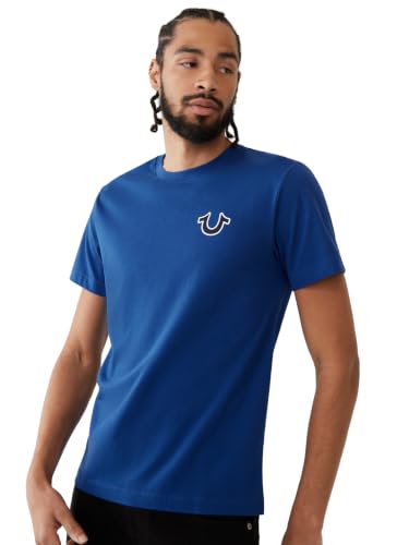 True Religion Men's Buddha Logo Graphic Tee, Cobalt, XX-Large at Amazon