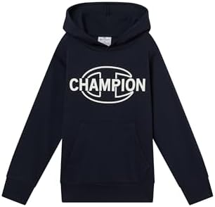Felpa con Cappuccio da Bambino con Logo Grafico, Felpa con Cappuccio Grande, Ultra Morbida, Calda Felpa per Bambini, Tasca Frontale a Marsupio, Maglione Scuola PE Blu