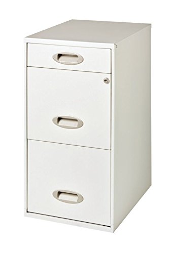 Hirsh 3 Drawer Soho Steel File Cabinet 18 Inch Soft White Vertical File Cabinets Olivia Decor Decor For Your Home And Office