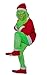 Xcoser Grinch Santa Christmas Costume Outfit Suit for Adult XL