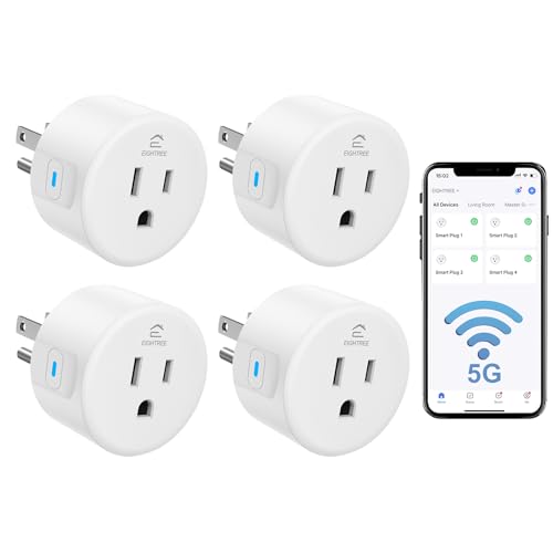 EIGHTREE Smart Plug 5GHz& 2.4GHz, 15A WiFi Smart Outlet Compatible with Alexa...