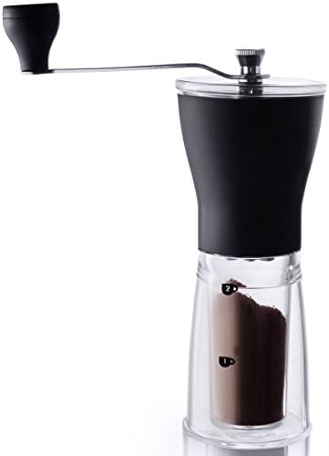 Own Sea Manual Coffee Grinder, Adjustable Hand Grinder, Ceramic Conical Burr Mill, Mini Portable Home Kitchen Travel Coffee Bean Grinder/Coffee Mill