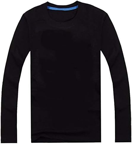 Men's Solid Color T Long Modern Sleeve Shirts Casual Round Neck Slim Fit Solid Color Shirt Autumn Winter Fashion Leisure Sweatshirt Tops