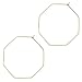 wowshow Geometric Hoop Earrings Hexagon Octagon Earrings Thin Gold Hoops