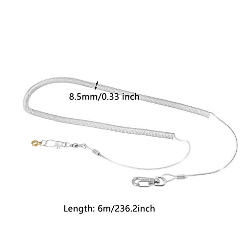 Ruiqas 6m Papegaai Bird Harness Lijn Anti-beet Outdoor Vliegende Training Touw Lijn Kit (Voet Ring Dia. 8.5mm) - Afbeelding 3