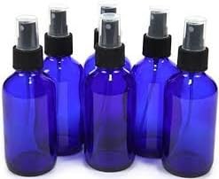The Oily Essentials 100ml Cobalt Blue Boston Round Glass Fine Mist Spray Bottles (Set Of 6)