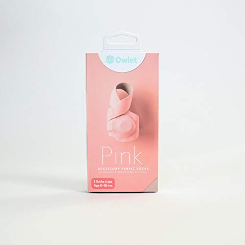 Owlet Baby Care, Inc Owlet Fabric Sock Standard Set Pink Box in