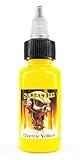 Scream Tattoo Ink -ELECTRIC YELLOW- 1/2-oz Bottles -Tattoo Supplies-