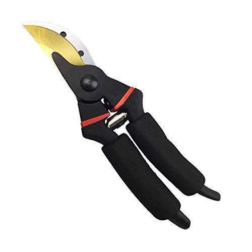 TEOFFECT 8" Professional Titanium Bypass Garden Shears Scissors, Hand Pruners, Garden Clippers, Tree Trimmer, Garden Scissors, Pruning Shears, Yard Hand Clippers