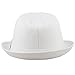 The Hat Depot Unisex Cotton Twill Herringbone Fedora Hat (L/XL, White)