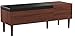 BAXTON STUDIO Merrick Mid-Century Retro Modern 1 Drawer and Wood Cushioned Bench Shoe Rack Cabinet Organizer, Dark Brown