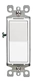Leviton 5611-2WS 15A Decora Single Pole Illuminated Switch with Ground, White