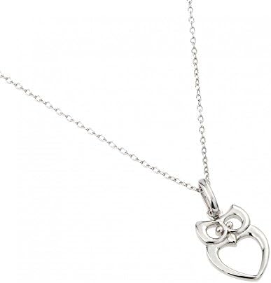 Sterling Silver Owl Pendant Necklace