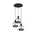 UNITARY Farmhouse Pendant Lights Kitchen Island, Kitchen Light Fixtures, Rustic Dining Room Light Fixture with 3 E26 Bulb Sockets, Black Metal Cage Ceiling Pendant Light Fixtures, Hanging Lights