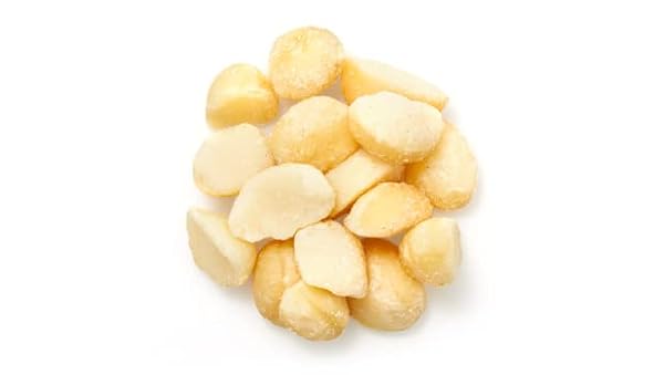 YUPIK MACADAMIA NUTS, MEDIUM PIECES, 2.2 LB (35.2 OZ), GLUTEN-FREE, KOSHER, RAW NUTS, BROKEN PIECES, UNSALTED, UNROASTED, OIL-FREE, CREAMY FLAVOR, SOURCE OF FIBER, HEALTHY SNACKS, FOR BAKING, COOKING