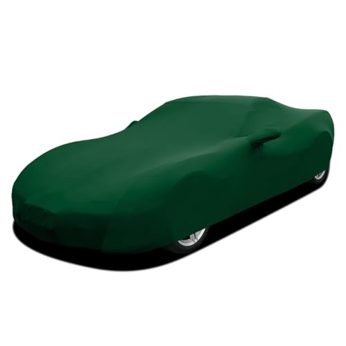 WinPower Car Cover Interior Anti-Dust Breathable Elastic Canvas Covers Full Protective Cover Soft Anti-Scratch Sports Cover for Garage Car Exhibition Green, 4.60-4.89M, 1 Piece