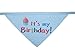 PUPTECK Dog Birthday Bandana Scarf with Cute Doggy Party Hat, Costume Decorations Supplies for Small Medium Large Dogs Boy Girl Outfit Gifts, Blue