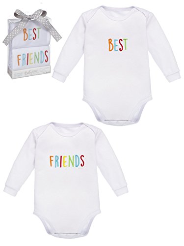 Ganz Baby Girl or Boy 3-6 month Twins Diaper Shirt Crawler - Best Friends