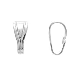 5pcs Sterling Silver Pendant Bail 8mm Snap Open Pendant Connector for Jewelry Craft Making SS195