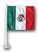 Rico Industries Mexico National Soccer Team Car Flag, with White Pole