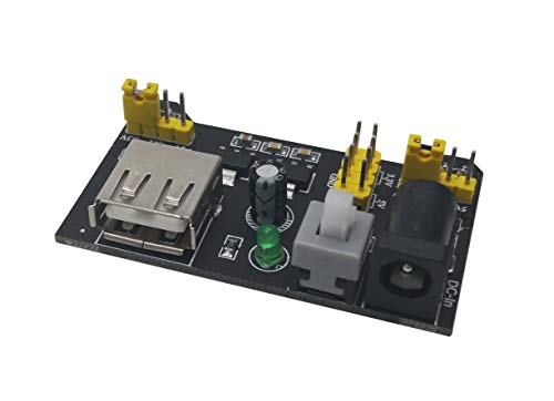 Excelity 3pcs 3.3V/5V Power Supply Module for MB102 Breadboard Arduino Kit with USB to 5.5 2.1mm Cord - Thumbnail 3