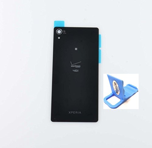 Black Battery Door Back Rear Door Cover Glass Replacement For Sony Xperia Z3V D6708 Verizon USA Seller