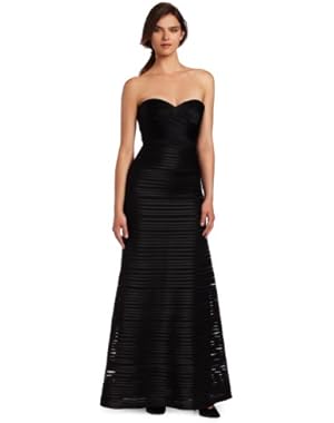 BCBGMAXAZRIA Women's Aubrey Strapless Long Piped Dress