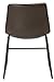 BTExpert Nura Upholstery Dining Chairs, Set of 2, Brown Rustic Style