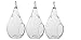 Best Value! Hanging Terrarium 3 Pack! Small 5.5" Glass Hanging Teardrop Plant Terrariums from Glass Home Gardens primary